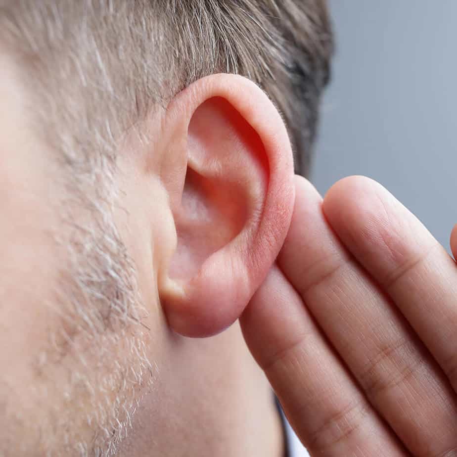 man with hearing loss